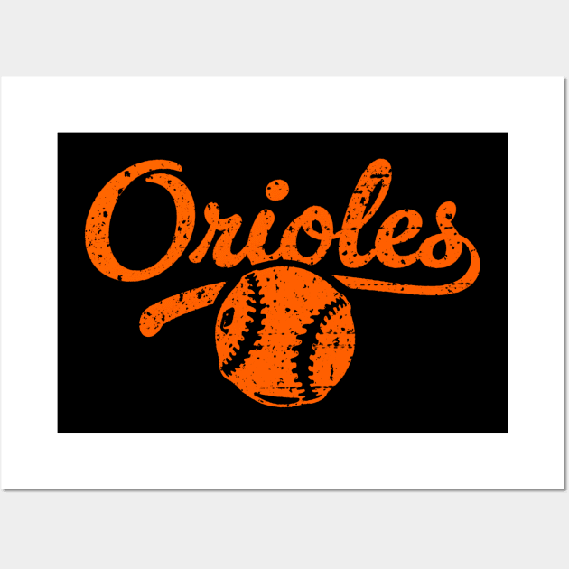 Retro Orioles Wall Art by Throwzack